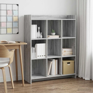 vidaXL Boekenkast Grijs Sonoma 87,5 x 30 x 111 cm Bewerkt hout