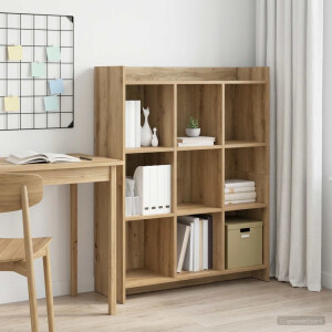 vidaXL Boekenkast 9-laags 87,5 x 30 x 111 cm Bewerkt hout