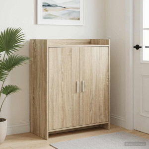 vidaXL Schoenenkast Sonoma Eiken 73,5 x 36 x 92 cm Bewerkt hout