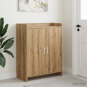 vidaXL Schoenenkast 73,5 x 36 x 92 cm Bewerkt hout Artisanaal eiken