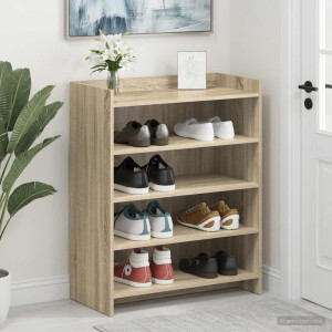 vidaXL Schoenenkast Sonoma Eiken 73,5 x 36 x 92 cm Bewerkt hout