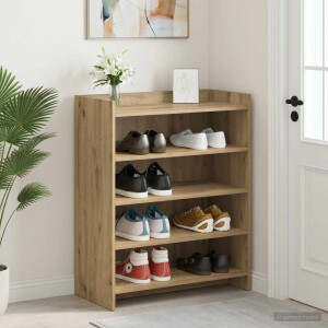 vidaXL Schoenenkast 73,5 x 36 x 92 cm Bewerkt hout Artisanaal eiken