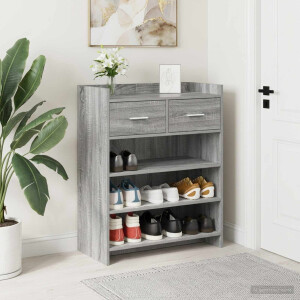vidaXL Schoenenkast Grijs Sonoma 73,5 x 36 x 92 cm Bewerkt hout