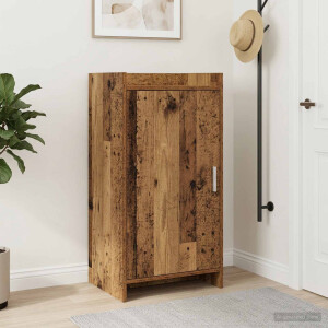 vidaXL Schoenenkast met opslag Oud hout 48 x 36 x 92 cm Bewerkt hout
