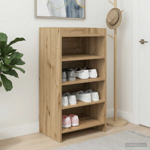 vidaXL Schoenenkast 48 x 36 x 92 cm Bewerkt hout Artisanaal eiken