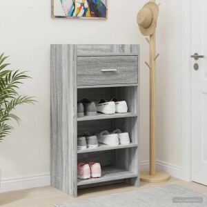 vidaXL Schoenenkast met lade Grijs Sonoma 48 x 36 x 92 cm Bewerkt hout