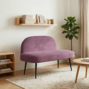 vidaXL Beklede bank met rugleuning Paars 110 x 60 x 76 cm Fluweel