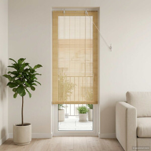 vidaXL Rolgordijn Naturel 60 x 220 cm Bamboe