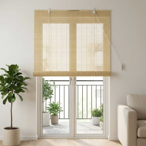 vidaXL Rolgordijn Naturel 90 x 220 cm Bamboe