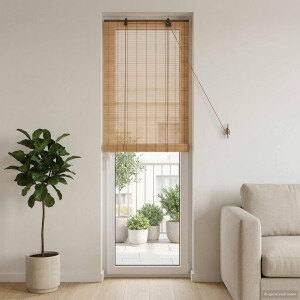 vidaXL Rolgordijn Bruin 60 x 220 cm Bamboe