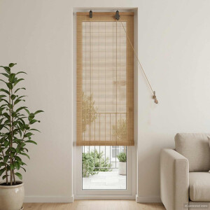 vidaXL Rolgordijn Bruin 40 x 220 cm Bamboe