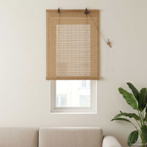 vidaXL Rolgordijn Bruin 70 x 160 cm Bamboe