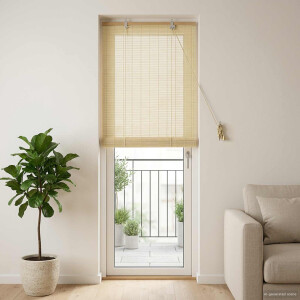 vidaXL Rolgordijn Naturel 50 x 220 cm Bamboe
