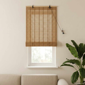 vidaXL Rolgordijn Natuur 40 x 160 cm Bamboe