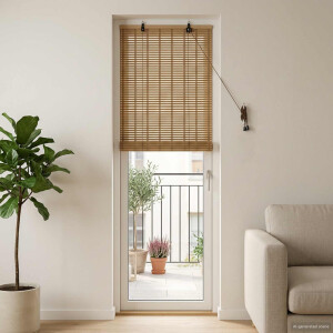 vidaXL Rolgordijn Natuur 50 x 220 cm Bamboe