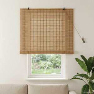 vidaXL Rolgordijn Natuur 130 x 160 cm Bamboe