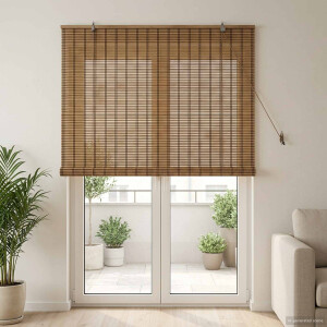 vidaXL Rolgordijn Bruin 130 x 220 cm Bamboe