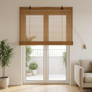 vidaXL Rolgordijn Bruin 110 x 220 cm Bamboe