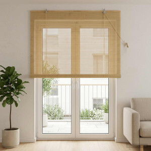 vidaXL Rolgordijn Naturel 160 x 220 cm Bamboe