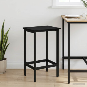 vidaXL Barkruk Zwart eiken 40 x 32 x 64 cm Bewerkt hout