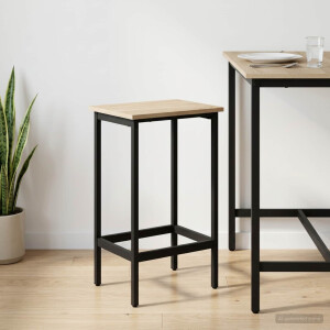 vidaXL Barkruk Sonoma Eiken 40 x 32 x 74 cm Bewerkt hout