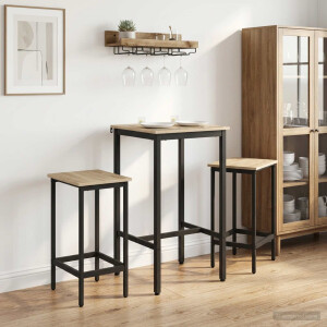 vidaXL Barkruk 2 st Sonoma Eiken 40 x 32 x 74 cm Bewerkt hout