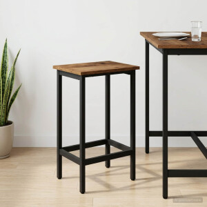 vidaXL Barkruk Oud hout 40 x 32 x 74 cm Bewerkt hout