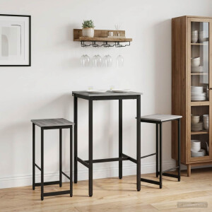 vidaXL Barkruk 2 st Grijs Sonoma 40 x 32 x 64 cm Bewerkt hout