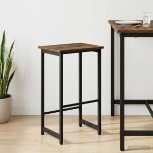 vidaXL Barkruk Gerookt eiken 40 x 32 x 74 cm Bewerkt hout