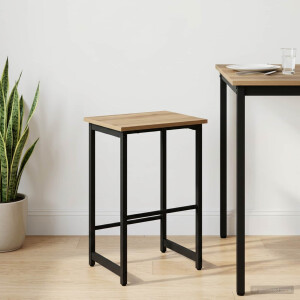 vidaXL Barkruk Artisanaal eiken 40 x 32 x 74 cm Bewerkt hout