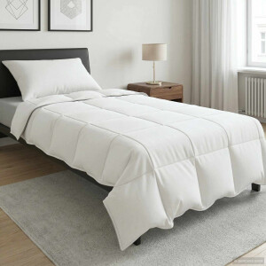 vidaXL Zomer Dekbed Wit 140 x 220 cm Bamboe
