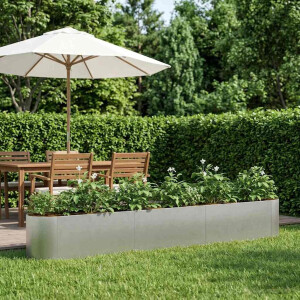 vidaXL Verhoogd Tuinbed Roestvrij staal 280 x 40 x 40 cm
