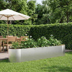 vidaXL Verhoogd Tuinbed Roestvrij staal 220 x 40 x 40 cm Staal