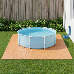 vidaXL Zwembad Grondmat 50 pcs Hout 18 m² EVA Schuim