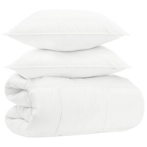 vidaXL Winter Deken Set 3 st Wit Bamboevezel