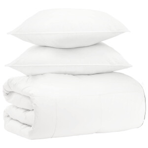 vidaXL Dekbedset 3 st Wit Bamboe
