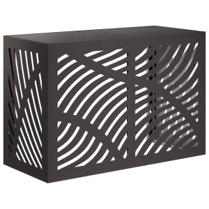 vidaXL Omkasting voor airconditioner Zwart 90 x 40 x 60 cm Staal