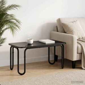 vidaXL Salontafel Zwart 100 x 50 x 45 cm Bewerkt hout
