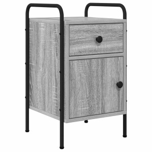 vidaXL Nachtkastje Grijs Sonoma 35 x 36,5 x 61 cm Bewerkt hout
