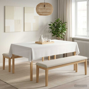 vidaXL Tafelkleed 5 st Rechthoekig Wit 110 x 160 cm Polyester