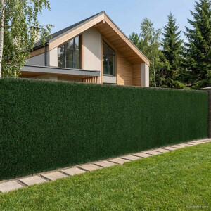 vidaXL Kunsthaag Donkergroen 1 x 3 m PVC en staal