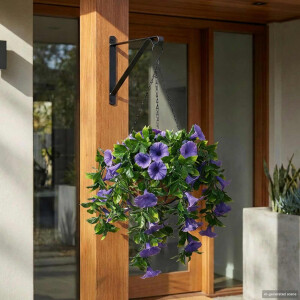 vidaXL Kunstbloemen Paars 66 x 75 x 70 cm PE en staal