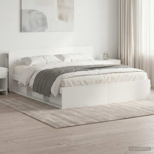 vidaXL Bedframe met opslag Wit 180 x 200 cm Bewerkt hout