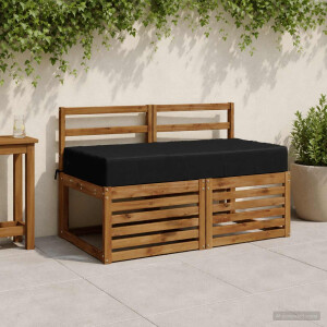 vidaXL Zitkussen SOEST 100% Polyester Zwart 120 x 60 x 15 cm