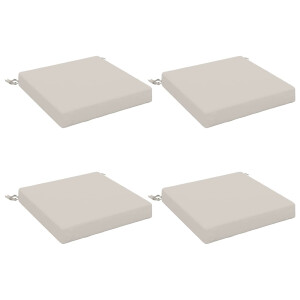 vidaXL 4-Piece Zitkussens SOEST 4 st 100% Polyester Wit 40 x 40 x 7 cm