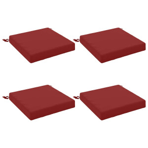 vidaXL 4-Piece Zitkussens SOEST 4 st 100% Polyester Wijnrood