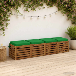 vidaXL 4-Piece Zitkussens SOEST 4 st 100% Polyester Groen