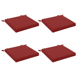 vidaXL 4-Piece Zitkussens SOEST 4 st 100% Polyester Wijnrood