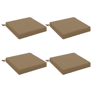 vidaXL 4-Piece Zitkussens SOEST 4 st 100% Polyester Taupe