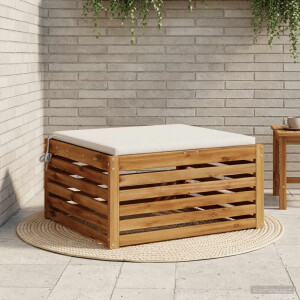 vidaXL 1-Piece Zitkussen SOEST 100% Polyester Wit 80 x 80 x 3 cm